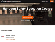 Tablet Screenshot of handgunsafetycourse.com